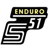 Klebefolie Seitendeckel -Enduro- gelb, S51
