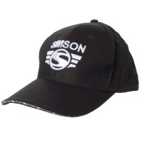 Basecap curved, Farbe: Schwarz, mit "SIMSON" 3D-Logo in weiß