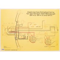 Schaltplan Farbposter (72x50cm) Simson SR4-2, SR4-3, KR51