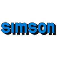 Klebefolie Simson-Tank, blau - Simson S51, S70