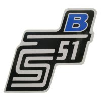 Klebefolie Seitendeckel -B- blau, S51