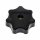 Sterngriffmutter M6, schwarz, f. Motorabdeckung + Haube, ohne Druckscheibe, SR50