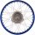 Speichenrad 1,60 x 16 Zoll - Alufelge blau eloxiert poliert, Chromspeichen