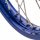 Speichenrad 1,50x16 Zoll - Alufelge blau eloxiert poliert, Chromspeichen