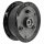Tuning-Radnabe komplett, schwarz lackiert, Stege abgedreht - Simson S50, KR51