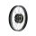 Speichenrad 1,50 x 16 Zoll - Alufelge schwarz eloxiert poliert, Edelstahlspeichen, Nabe schwarz