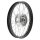 Speichenrad 1,50 x 16 Zoll - Alufelge schwarz eloxiert poliert, Edelstahlspeichen, Radnabe abgedreht