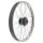 Speichenrad 1,60 x 19 Zoll - Edelstahlfelge, Edelstahlspeichen, für Scheibenbremse, Nabe schwarz