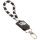 Schlüsselanhänger "SIMSON", kurz, schwarz/weiß, aus geflochtenem Polyestergewebe