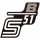 Klebefolie Seitendeckel "S51 B", Silber - Simson S51