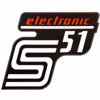 Klebefolie Seitendeckel "S51 electronic", Rot -...