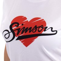 T-Shirt, weiß, Motiv: SIMSON - 100% Baumwolle