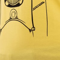 T-Shirt, FrozenYellow, Motiv: Schwalbe Kumpel - 100% Baumwolle