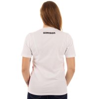T-Shirt, weiß, Motiv: S51 auf Flammrot - 100% Baumwolle