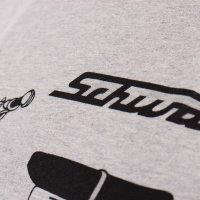 T-Shirt, hellgrau meliert, Motiv: Schwalbe Basic - 100% Baumwolle