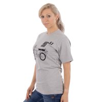 T-Shirt, hellgrau meliert, Motiv: S51 Basic - 100% Baumwolle